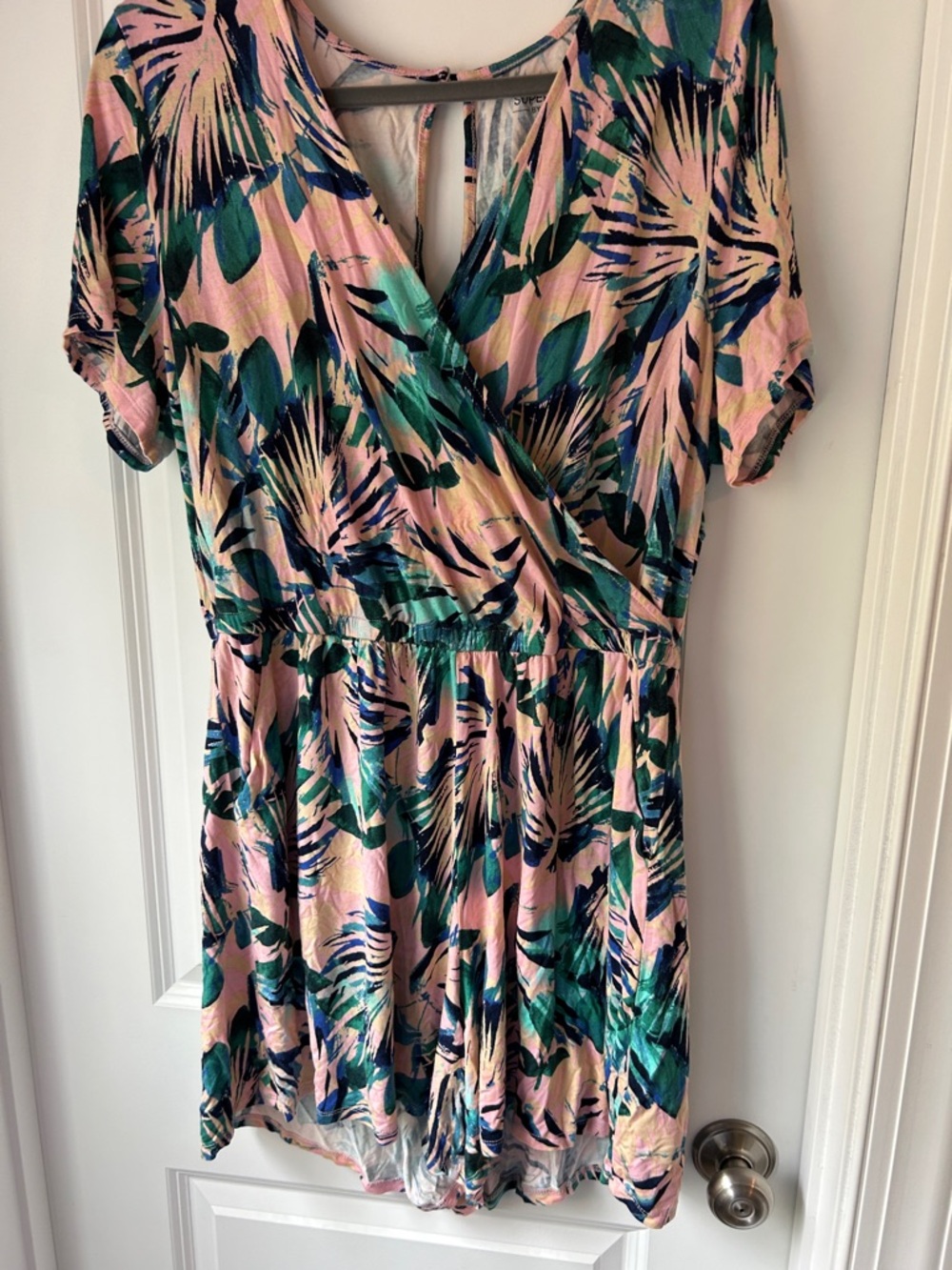 torrid Tropical Knit Top in Pink, Green & Navy